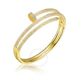 Gold Plated Cubic Zirconia Bangle Bracelet