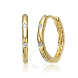 Baby/Kids 14k Yellow Gold Plated with Cubic Zirconia Hoop Earrings