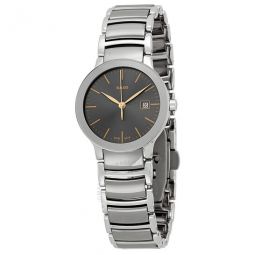 Centrix Grey Dial Stainless Steel and Ceramic Ladies Watch