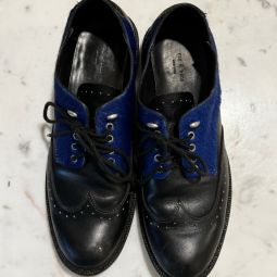 Oxford Flat - Black with Royal Blue