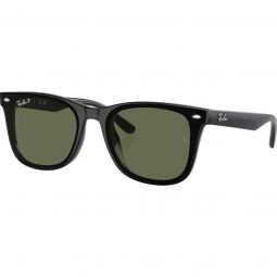 Ray-Ban RB4420 Polished Black Sunglasses - Polarized Dark Green Lenses