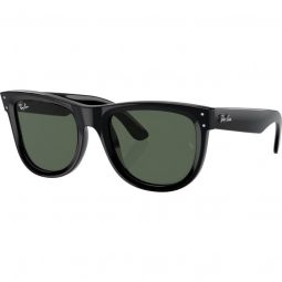 Ray-Ban Wayfarer Reverse Polished Black Sunglasses - Green Classic G-15 Lens
