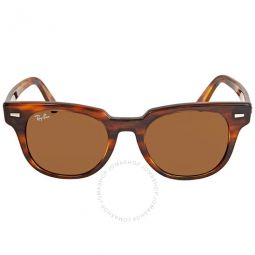 Meteor Classic Brown Square Unisex Sunglasses
