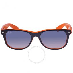 New Wayfarer Color Mix Light Blue Gradient Unisex Sunglasses