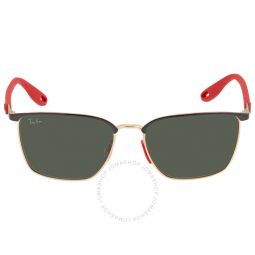 Scuderia Ferrari Green Classic Square Unisex Sunglasses