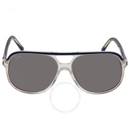 Bill Dark Grey Aviator Unisex Sunglasses