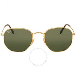 Hexagonal Flat Lenses Green Classic G-15 Unisex Sunglasses