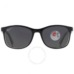 Polarized Black Rectangular Unisex Sunglasses