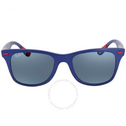 Scuderia Ferrari Polarized Blue Mirror Chromance Square Unisex Sunglasses