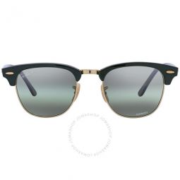 Clubmaster Chromance Polarized Silver/Green Unisex Sunglasses
