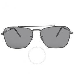 New Caravan Dark Gray Rectangular Unisex Sunglasses