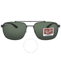 Dark Green Rectangular Mens Sunglasses