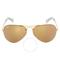 Copper Mirror Aviator Unisex Sunglasses