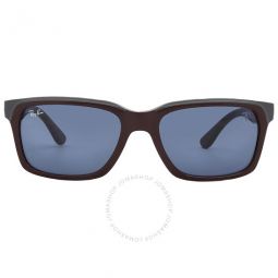 Scuderia Ferrari Dark Blue Rectangular Unisex Sunglasses