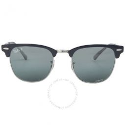 Clubmaster Metal Chromance Polarized Silver/Blue Square Unisex Sunglasses