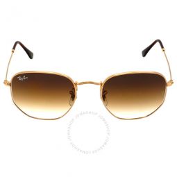Hexagonal Light Brown Gradient Unisex Sunglasses