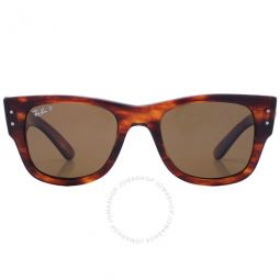 Mega Wayfarer Polairzed Brown Square Unisex Sunglasses
