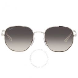 Grey Gradient Geometric Unisex Sunglasses