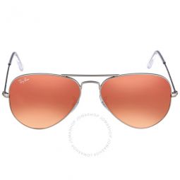Aviator Flash Lenses Copper Unisex Sunglasses