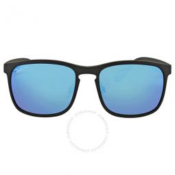 Chromance Polarized Blue Mirror Square Unisex Sunglasses