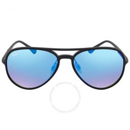 Chromance Blue Gradient Mirror Aviator Unisex Sunglasses