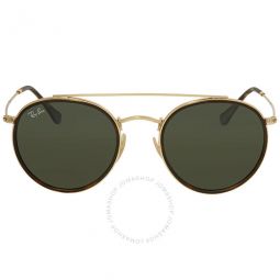 Round Double Bridge Green Classic G-15 Unisex Sunglasses