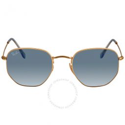 Hexagonal Flat Lenses Blue Gradient Unisex Sunglasses
