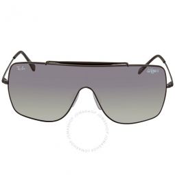 RayBan Wings II Grey Gradient Shield Sunglasses RB3697 002/1135
