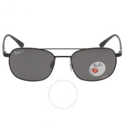 Polarized Dark Gray Square Unisex Sunglasses 0