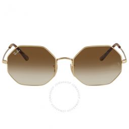 Octagon 1972 Light Brown Gradient Unisex Sunglasses