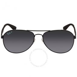 Polarized Dark Grey Gradient Aviator Sunglasses
