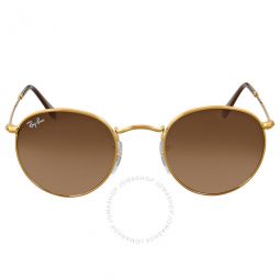 Round Metal Pink/Brown Gradient Unisex Sunglasses