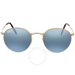 Round Flat Lenses Silver Flash Unisex Sunglasses