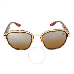 Scuderia Ferrari Polarized Mirror Brown Irregular Unisex Sunglasses
