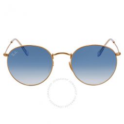 Round Flat Lenses Light Blue Gradient Unisex Sunglasses