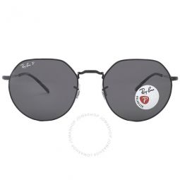 Jack Polarized Black Irregular Unisex Sunglasses