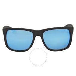 Justin Color Mix Blue Mirror Square Mens Sunglasses