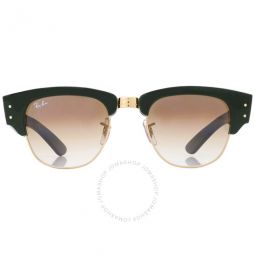 Mega Clubmaster Light Brown Gradient Square Unisex Sunglasses