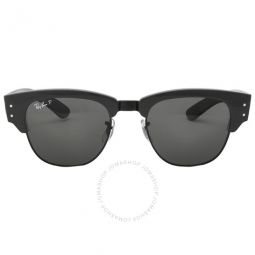 Mega Clubmaster Polarized Black Square Unisex Sunglasses