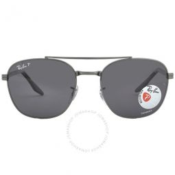 Polarized Dark Grey Square Unisex Sunglasses