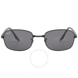 Dark Gray Rectangular Unisex Sunglasses