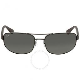 Grey Classic Rectangular Mens Sunglasses