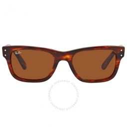 Burbank Brown Rectangular Mens Sunglasses