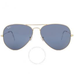 Aviator Rose Gold Blue Pilot Unisex Sunglasses