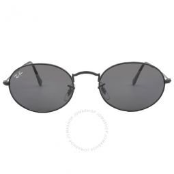 Oval Dark Gray Unisex Sunglasses