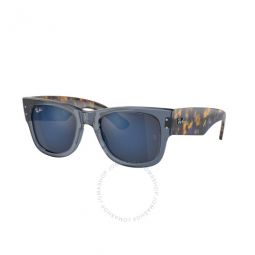 Mega Wayfarer Blue Mirror Square Unisex Sunglasses