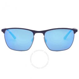 Blue Chromance Square Unisex Sunglasses