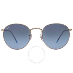 Round Metal Blue Gradient Unisex Sunglasses