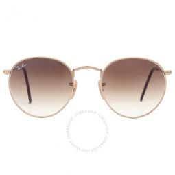 Round Metal Brown Gradient Unisex Sunglasses