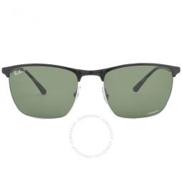 Chromance Polarized Dark Green Square Unisex Sunglasses